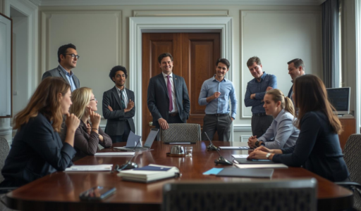 The image portrays a professional and engaged Advisory Circle meeting, highlighting a group of dedicated individuals in business attire collaborating in a formal setting. The atmosphere conveys seriousness, clarity, and ethical leadership, reflecting the Circle’s commitment to guiding wvARC’s direction with integrity and thoughtful stewardship. This visual underscores the Circle’s role as a trusted, collaborative body focused on ethical reflection and strategic renewal.