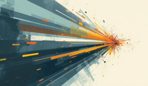 A thought-provoking digital illustration, with a focus on abstract shapes and directional lines, conveying the idea that while external systems may influence admissions or opportunities, individual will and personal direction are paramount.